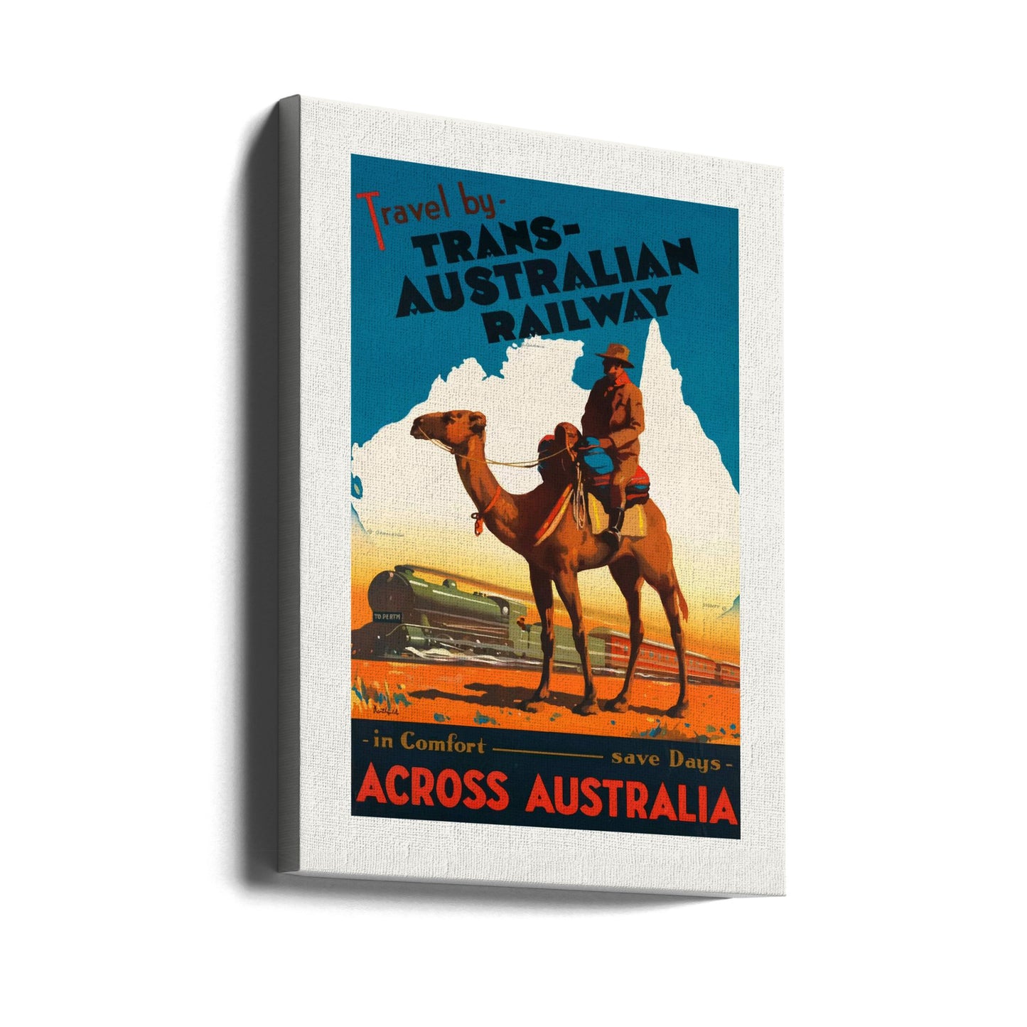 Trans-Australian rautatie Julisteet - Taidevedokset | Canvastaulut