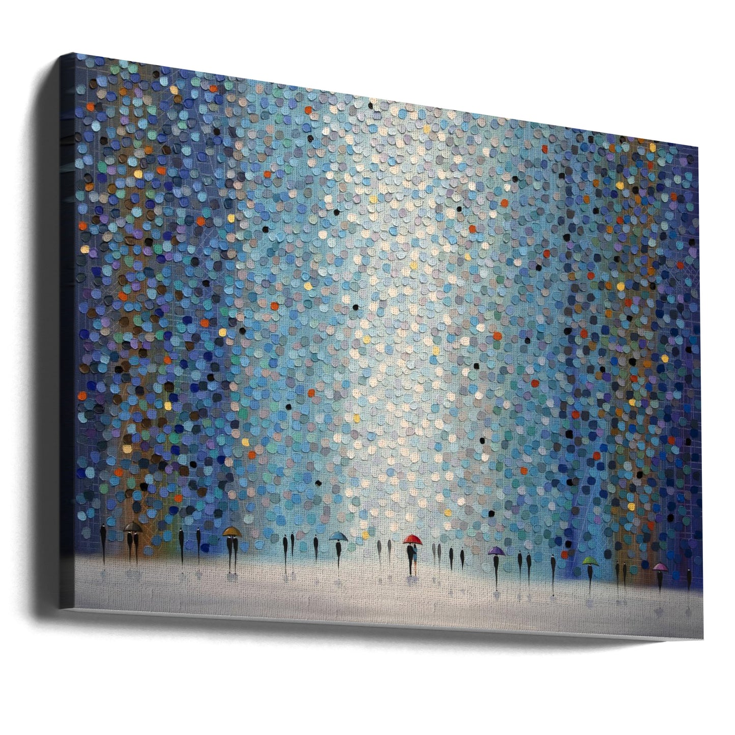Umbrellas At Night | Canvas