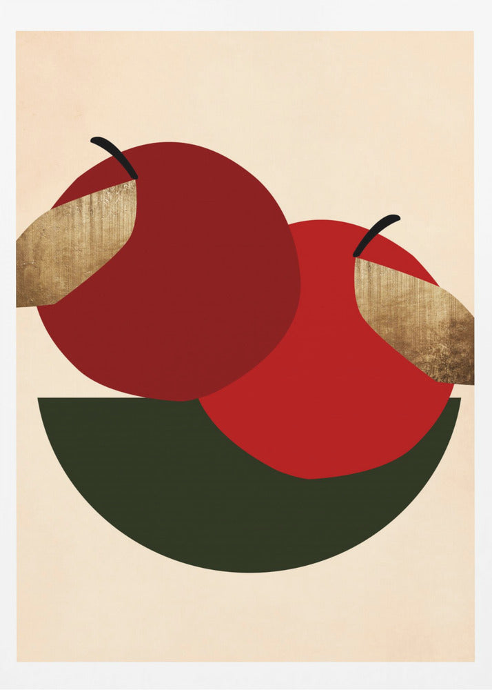 Två röda äpplen | Poster