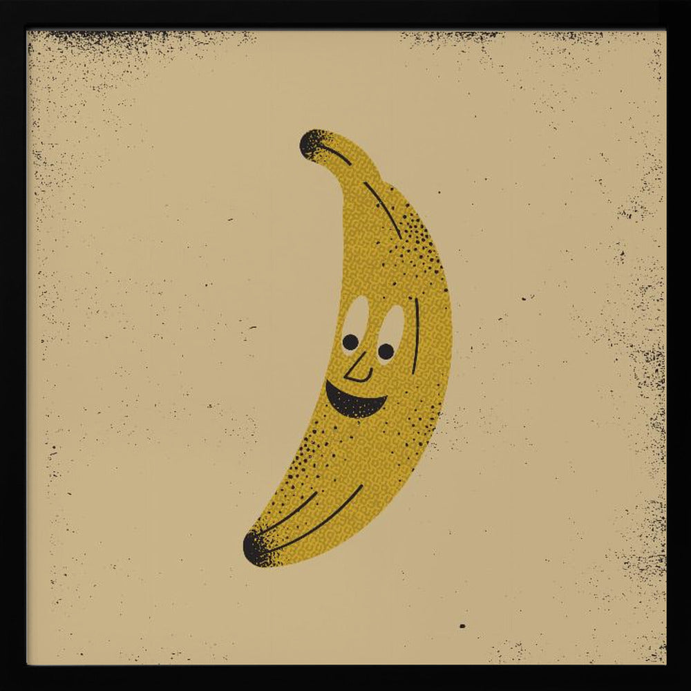 Glückliche Banane | Poster - Kunstdruck