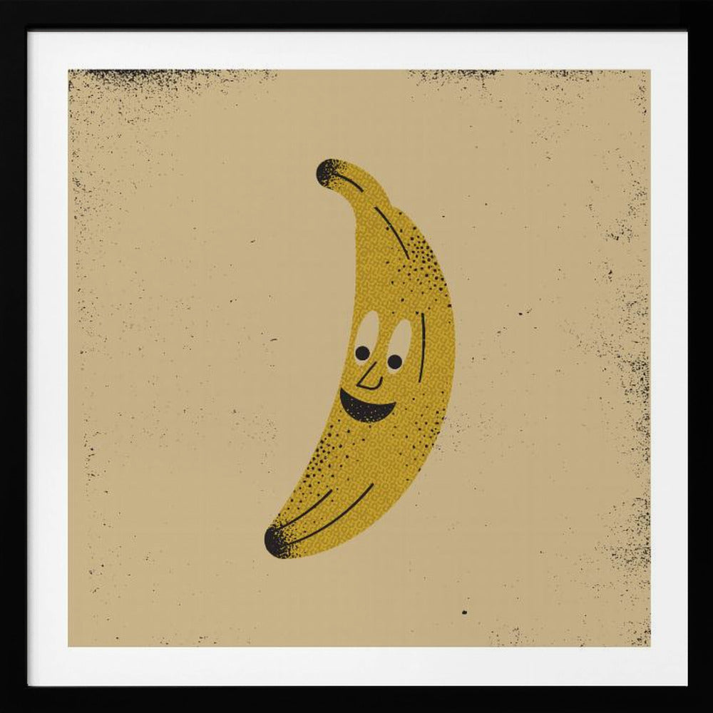 Glückliche Banane | Poster - Kunstdruck