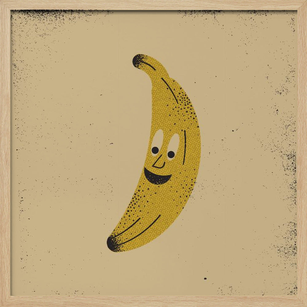 Glückliche Banane | Poster - Kunstdruck