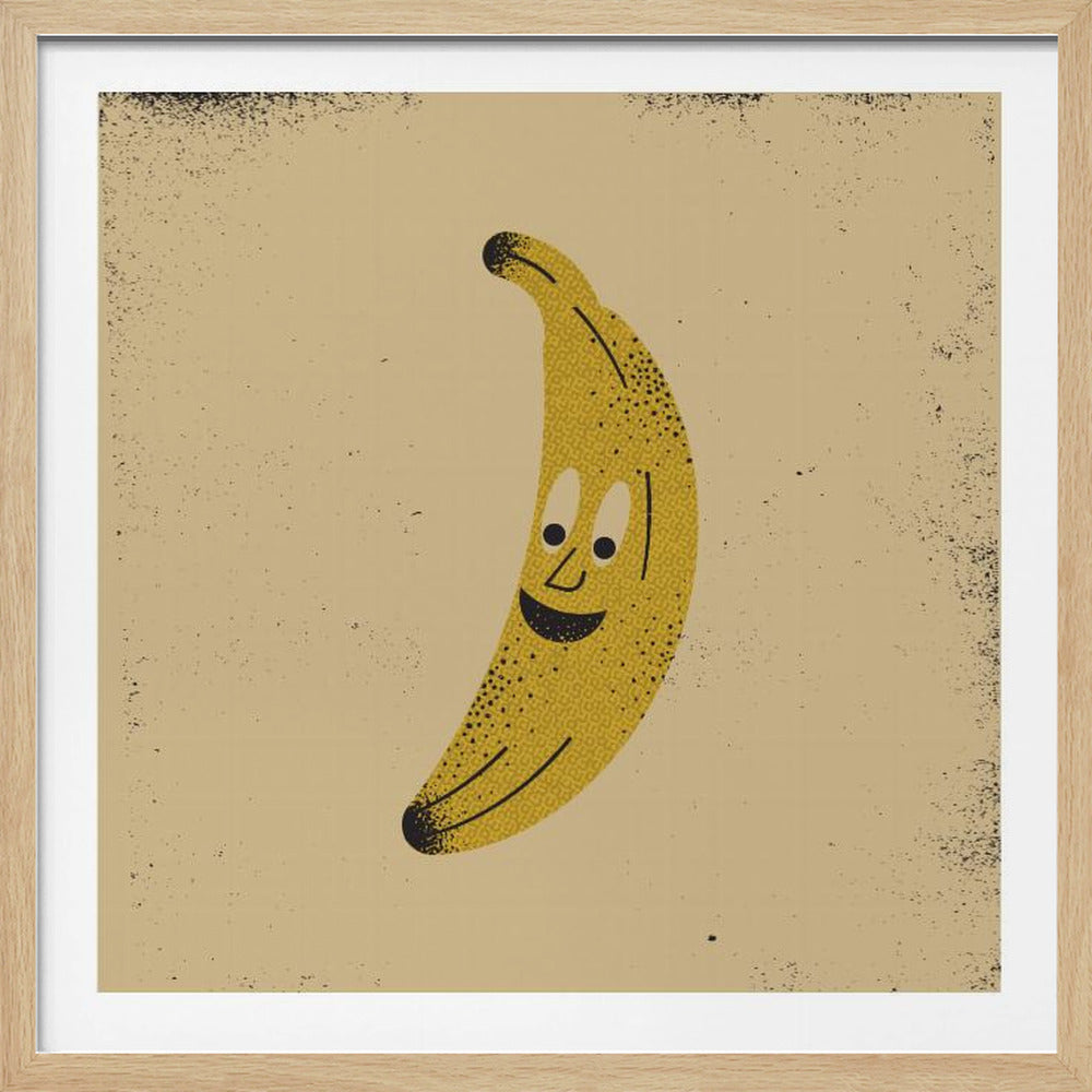 Glückliche Banane | Poster - Kunstdruck