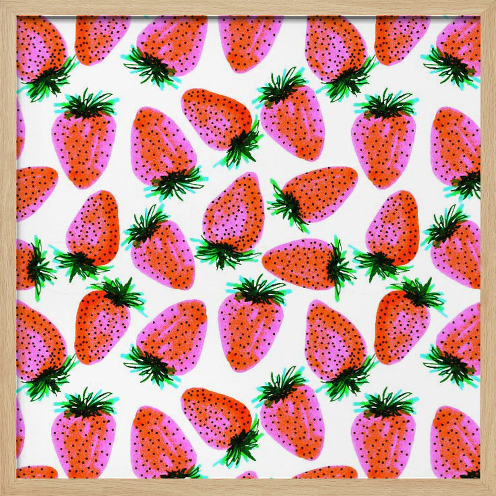 Lavendel Röda Jordgubbar Frukt | Poster