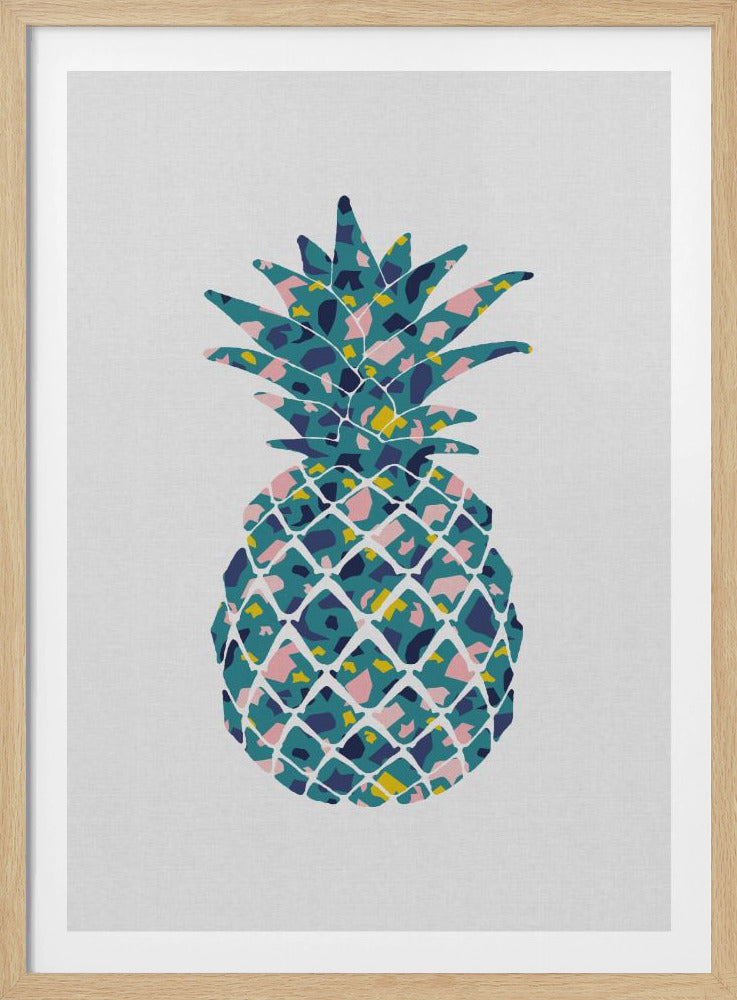 Teal Pineapple | Poster