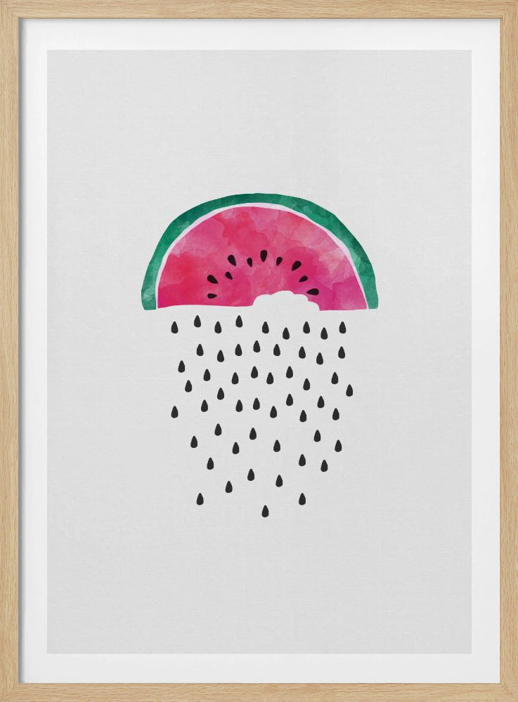 Wassermelonenregen | Poster - Kunstdruck