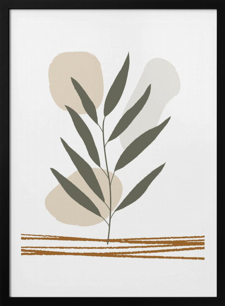 Stylized Green Leaves | Poster