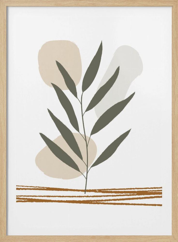 Stylized Green Leaves | Poster