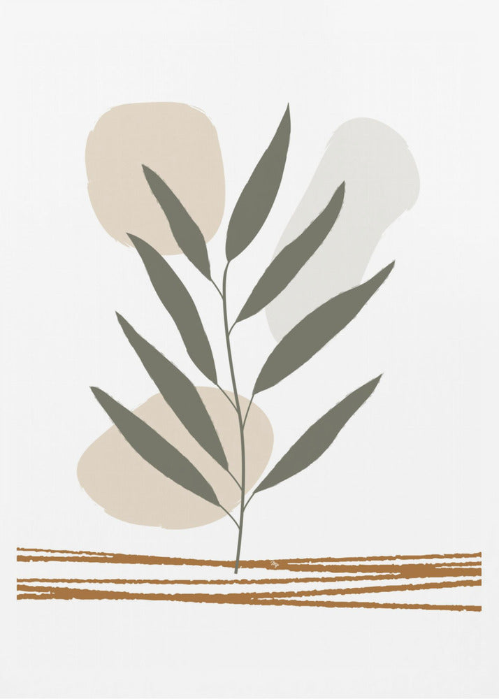 Stylized Green Leaves | Poster