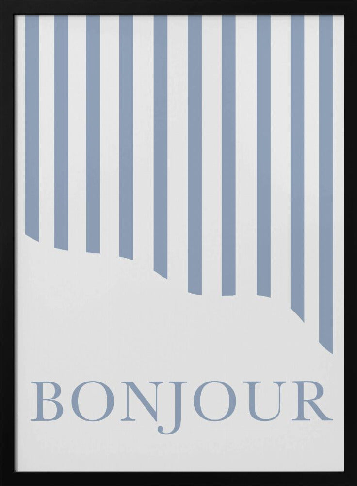 Bonjour Stripes | Affisch