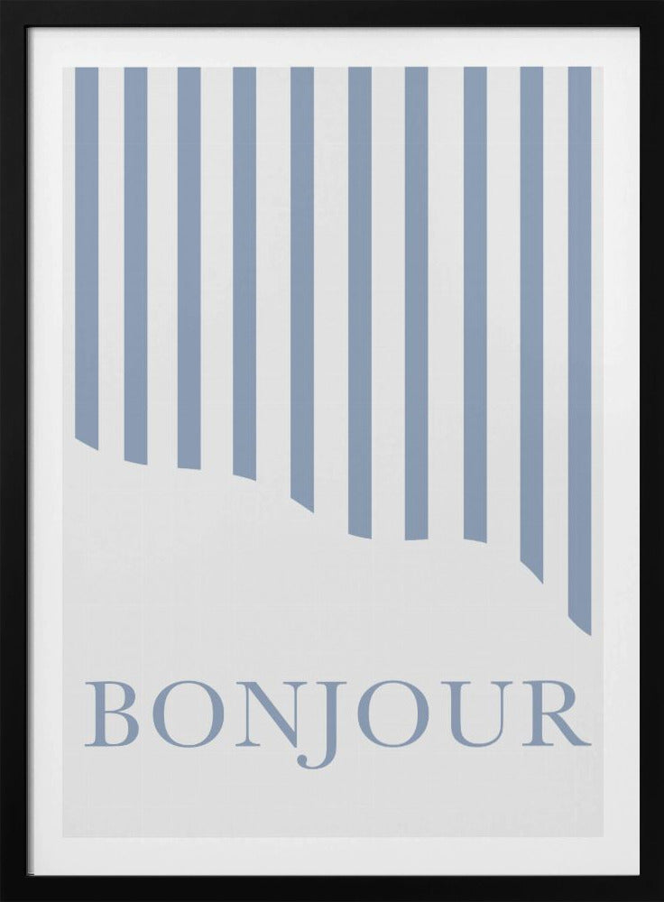 Bonjour Stripes | Affisch