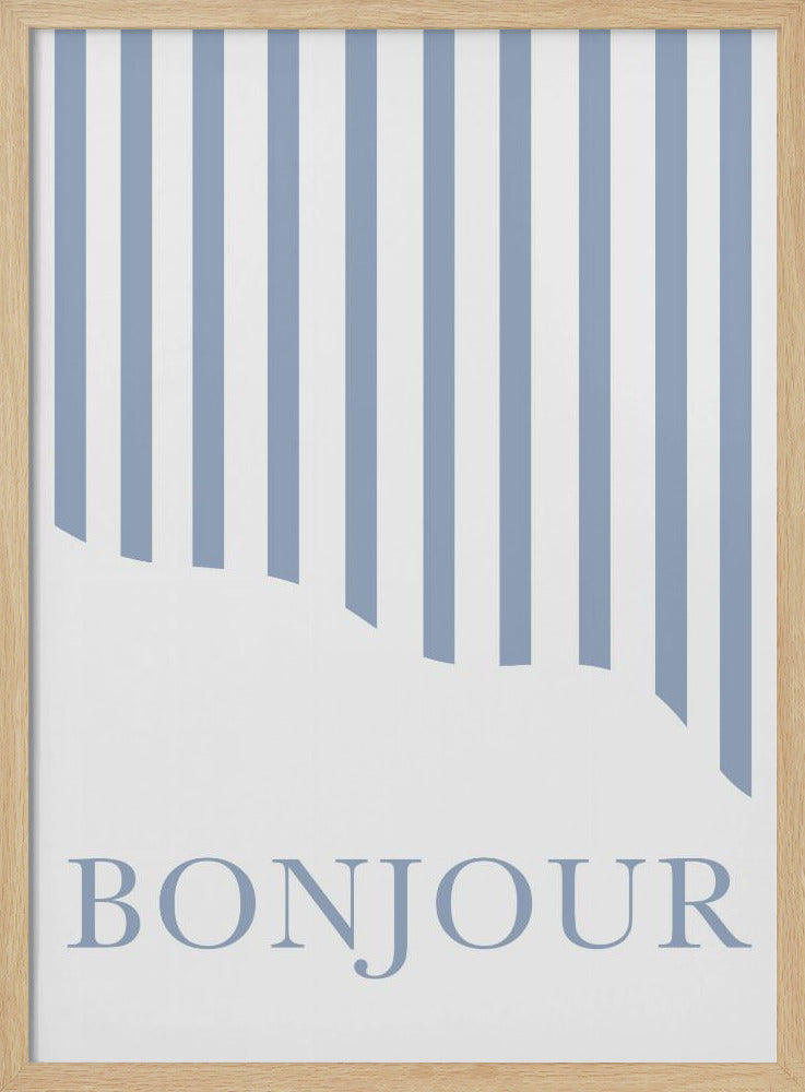 Bonjour Stripes | Affisch