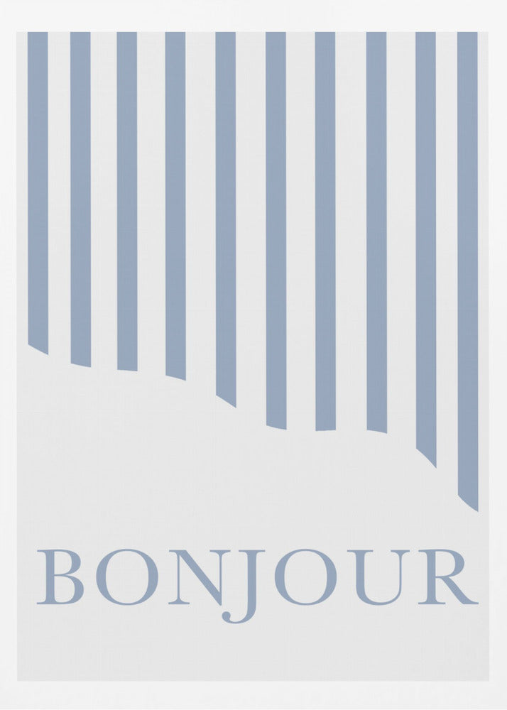 Bonjour Stripes | Affisch