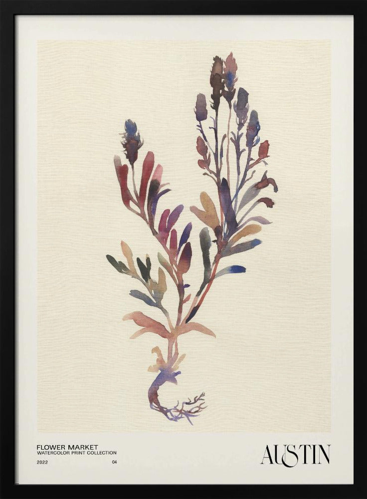 Watercolor print collection. Flower market - Austin | Poster