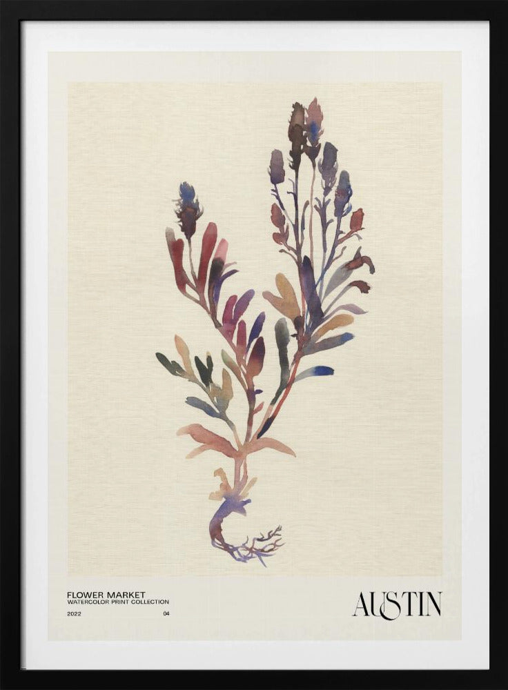 Watercolor print collection. Flower market - Austin | Poster