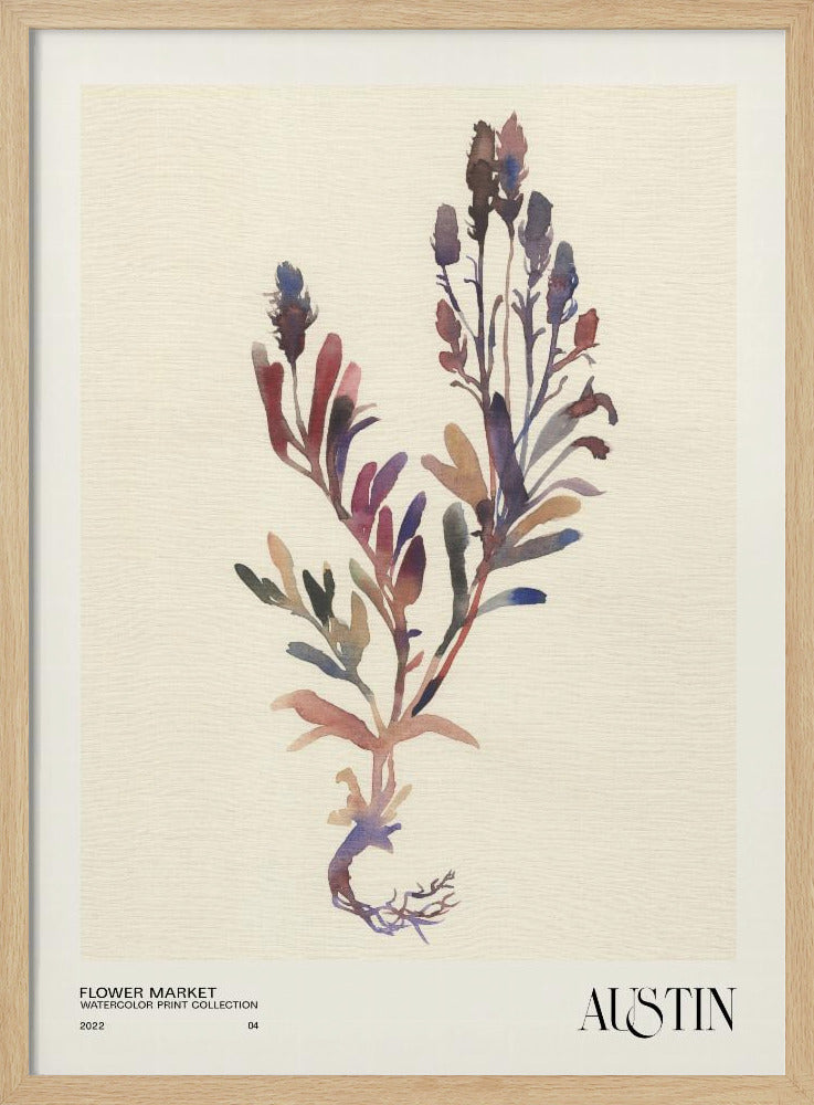 Watercolor print collection. Flower market - Austin | Poster