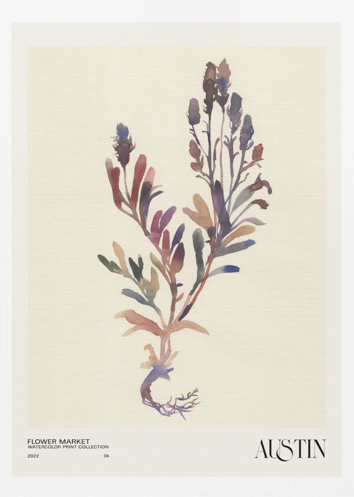 Akvarelltrycksamling. Blomstermarknad - Austin | Poster