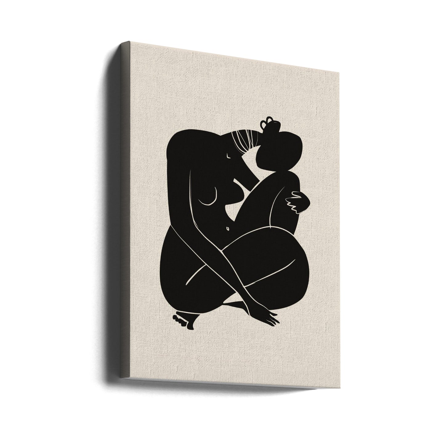 Baby Curl African Nude In Black | Canvas