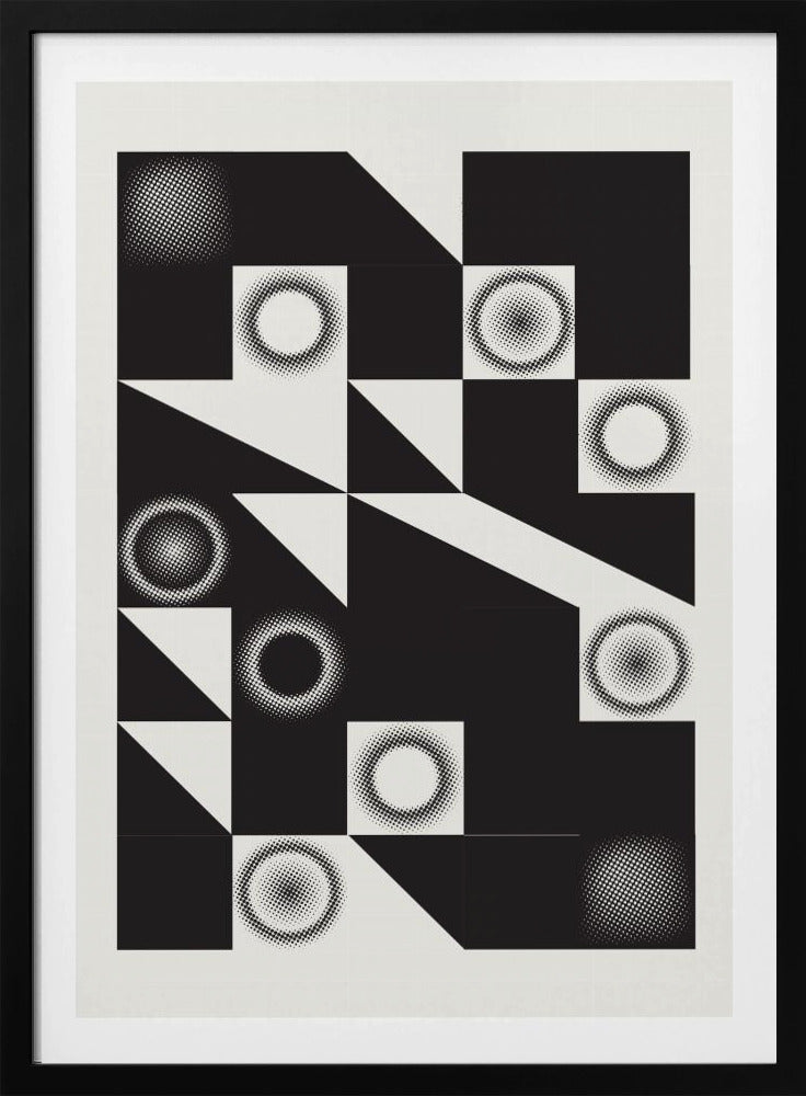 Kvadrater och trianglar i svart | Poster