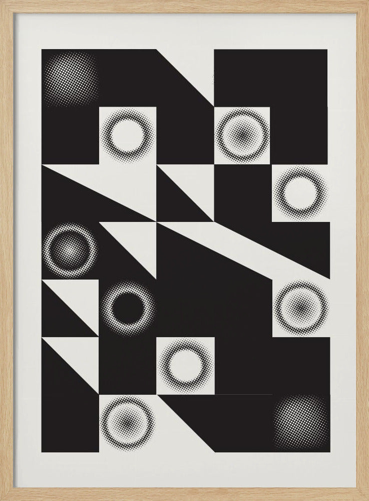 Kvadrater och trianglar i svart | Poster