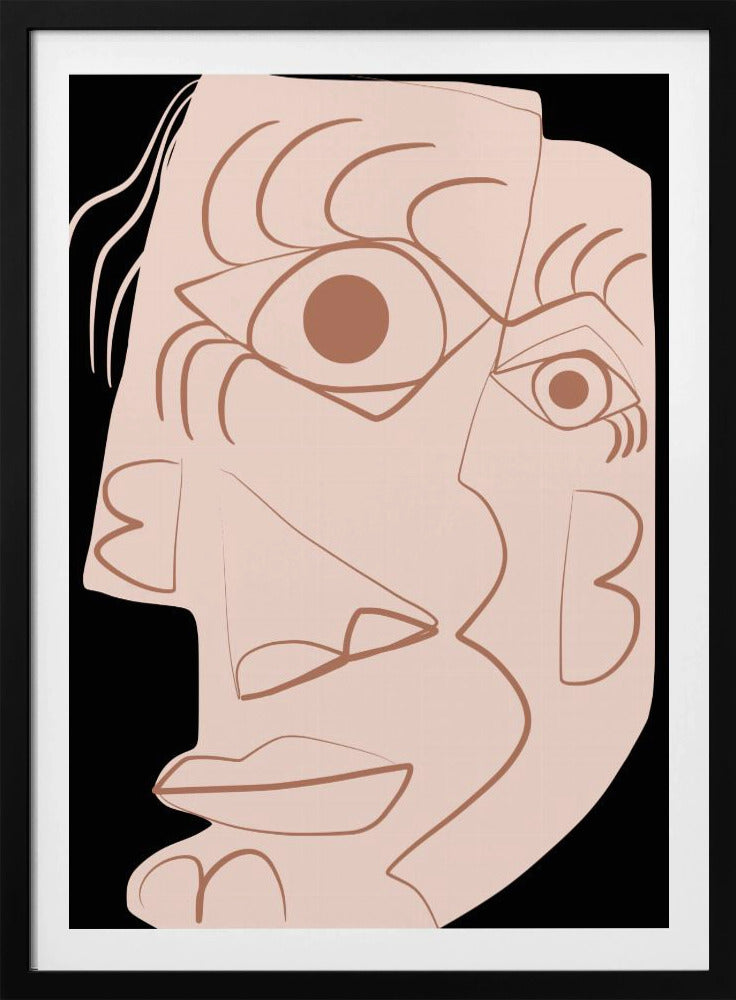 Enkelt abstrakt porträtt | Poster