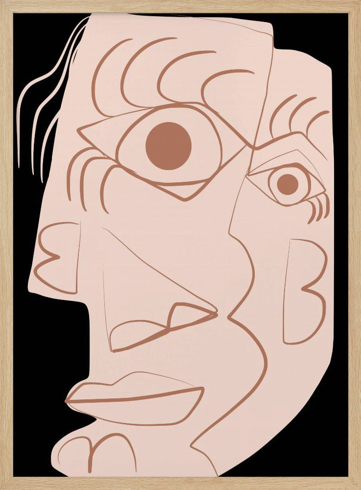 Enkelt abstrakt porträtt | Poster