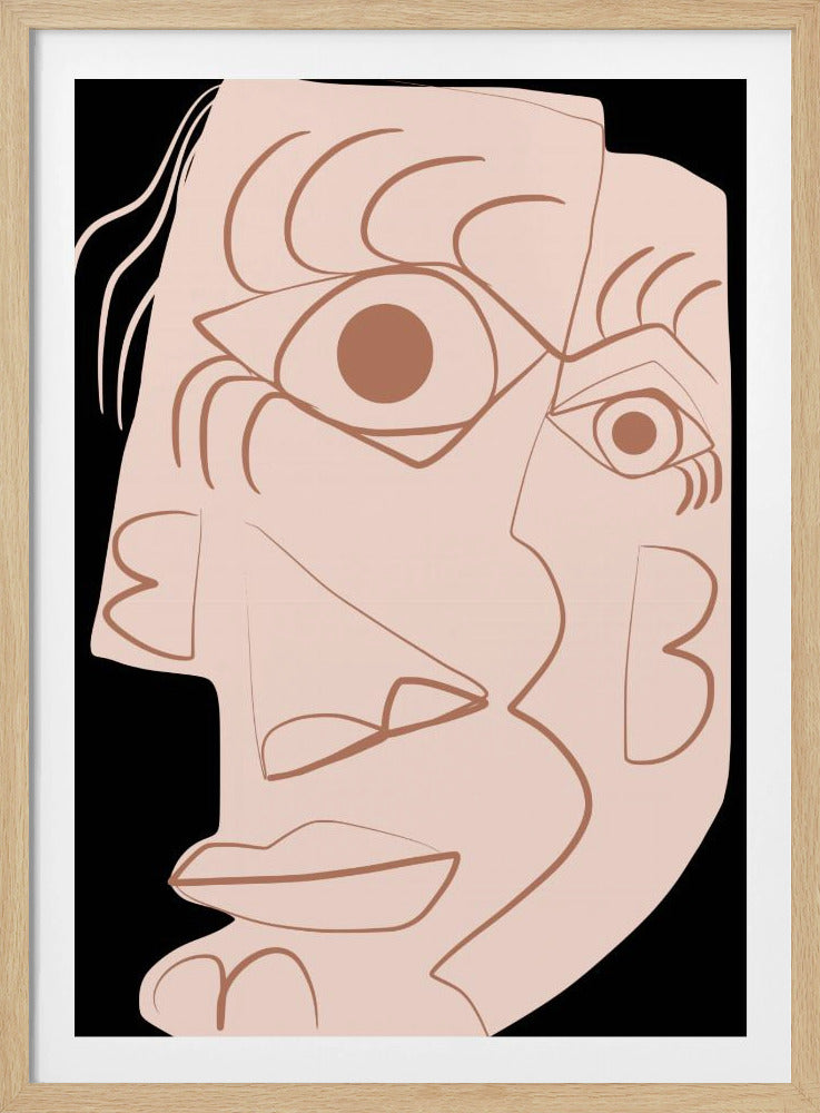Enkelt abstrakt porträtt | Poster