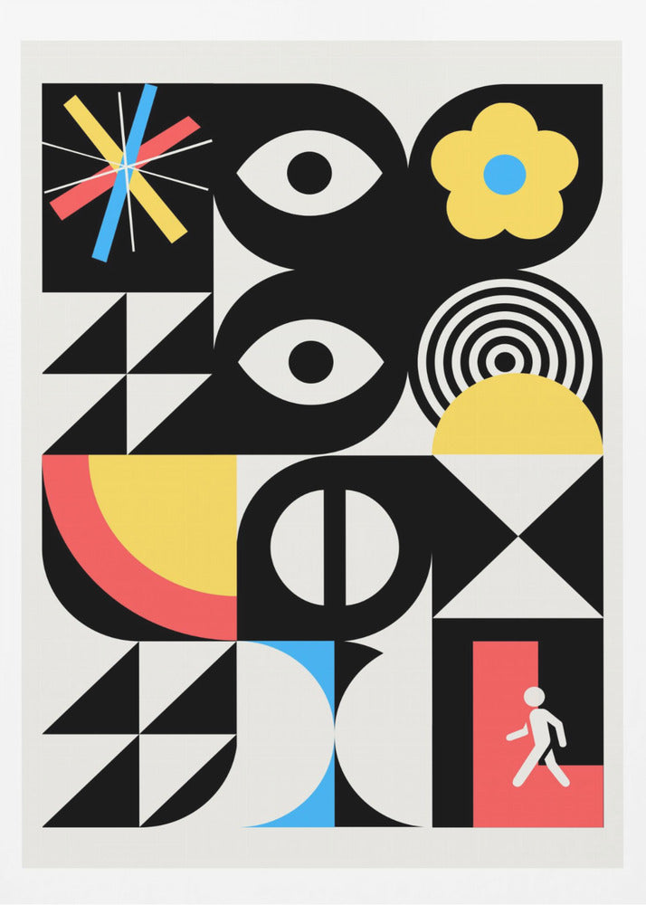 Maximalistisk geometrisk surrealistisk design | Poster