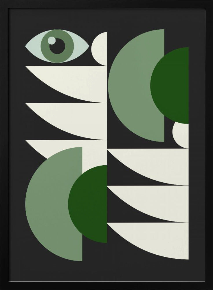 Geometriskt grönt i mitten av århundradet | Poster