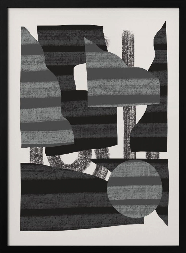 Abstrakt randigt minimalistiskt collage 26 | Poster