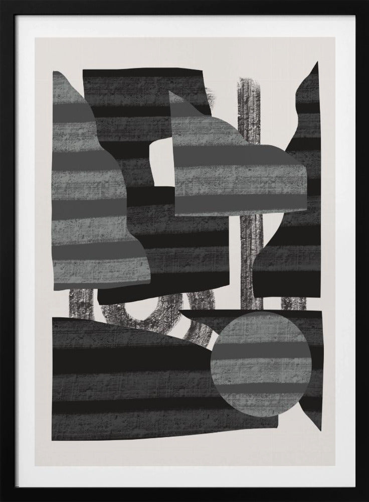 Abstrakt randigt minimalistiskt collage 26 | Poster