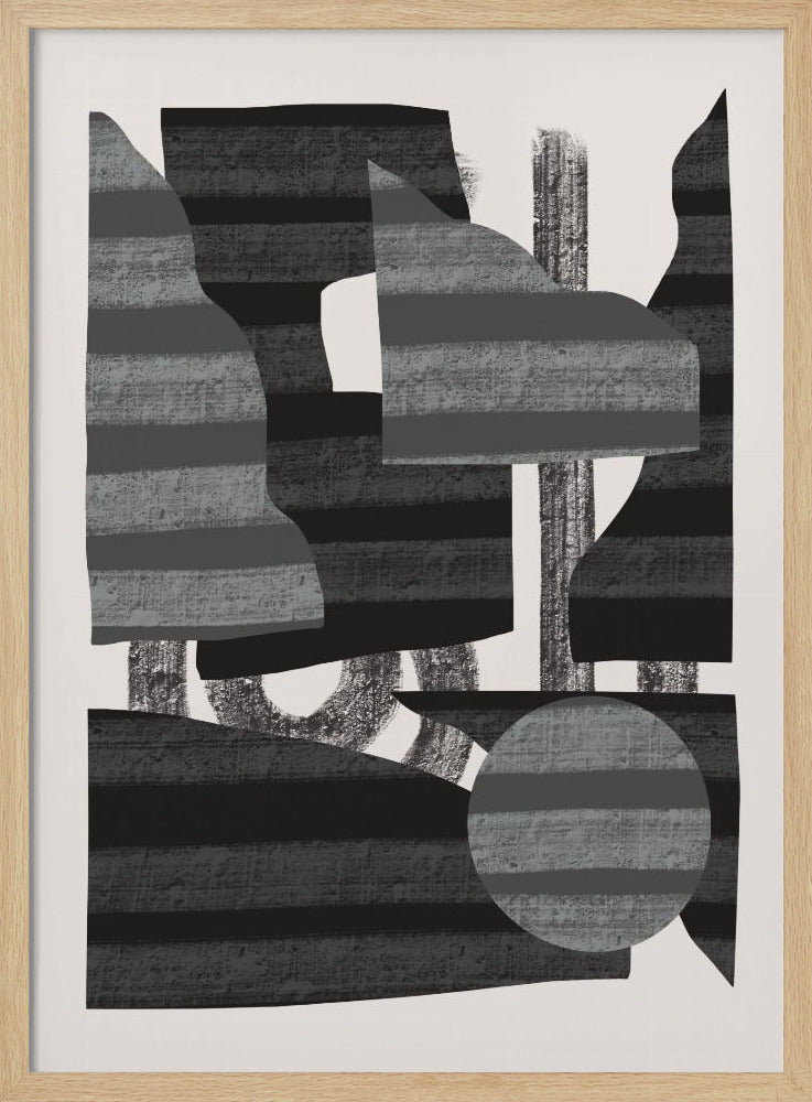 Abstrakt randigt minimalistiskt collage 26 | Poster