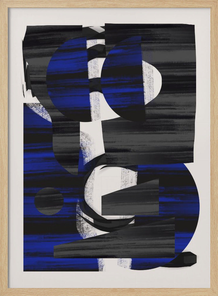 Abstrakt randigt minimalistiskt collage 28 | Poster