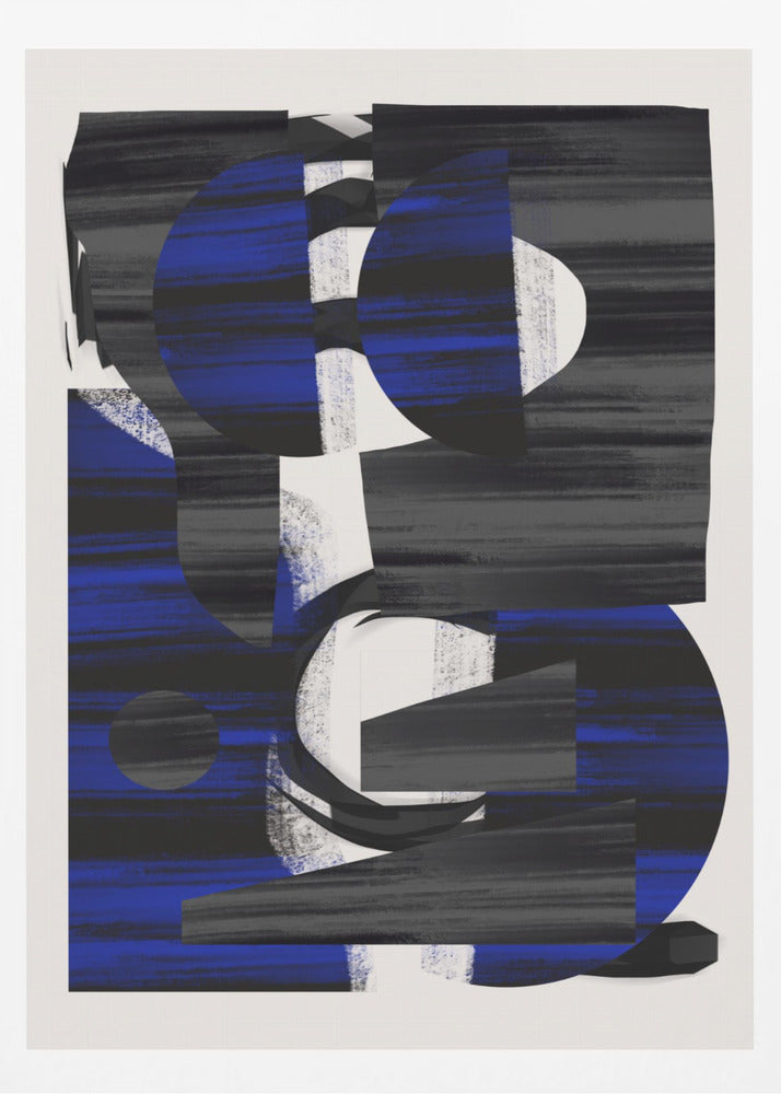 Abstrakt randigt minimalistiskt collage 28 | Poster