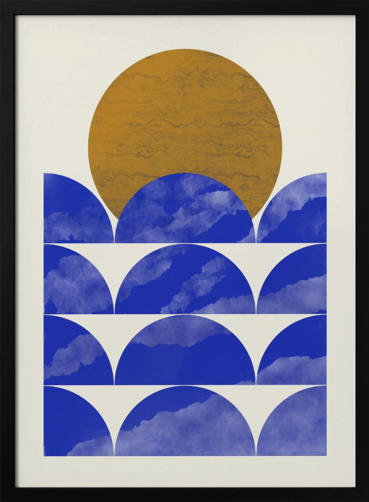 Geometrisk solnedgångskomposition | Poster