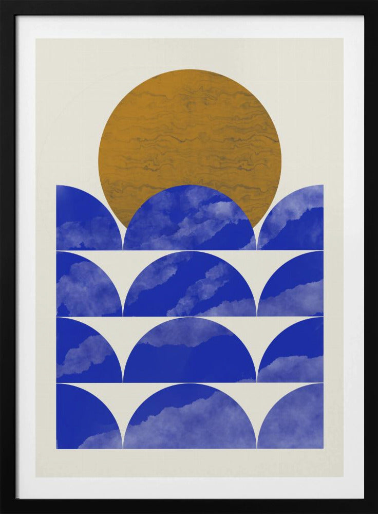 Geometrisk solnedgångskomposition | Poster