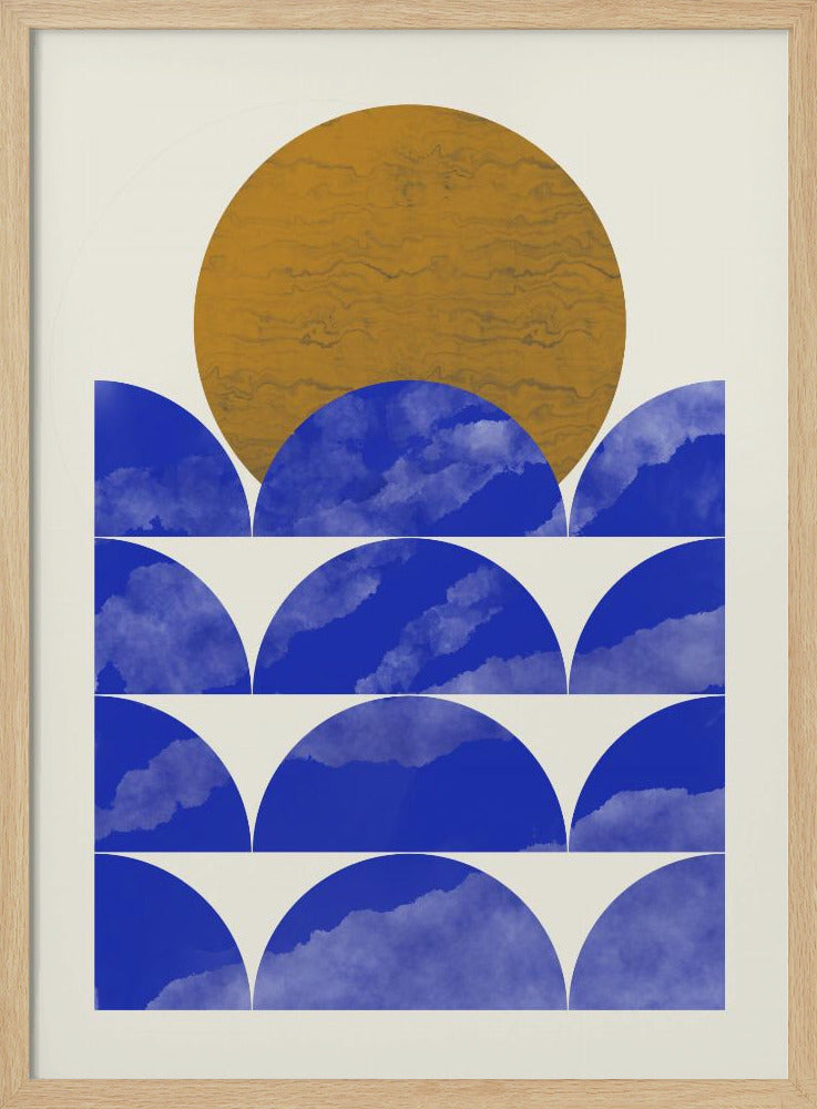 Geometrisk solnedgångskomposition | Poster