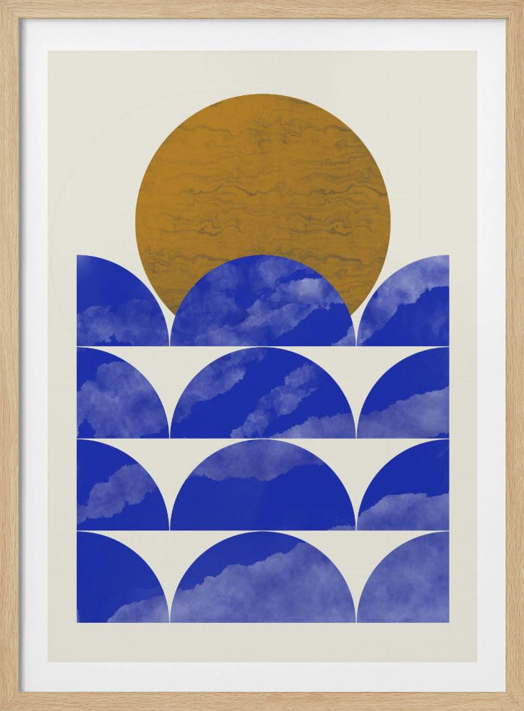Geometrisk solnedgångskomposition | Poster