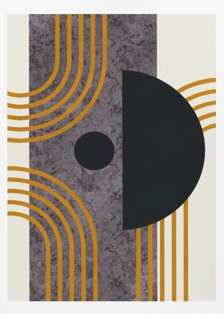 Marble Mid Century Composition | Poster