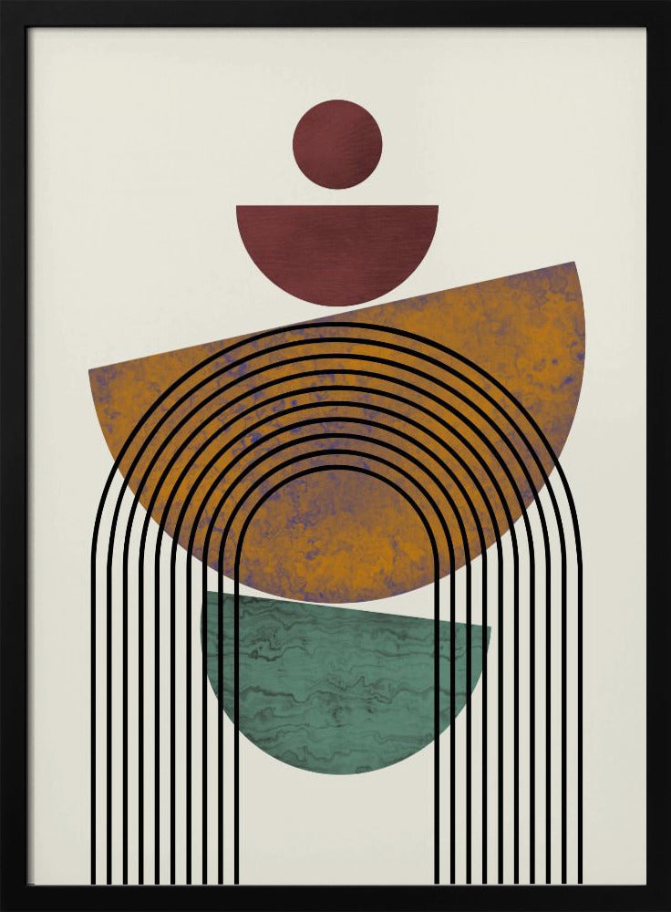 Strukturierte Komposition aus der Mitte des Jahrhunderts | Poster