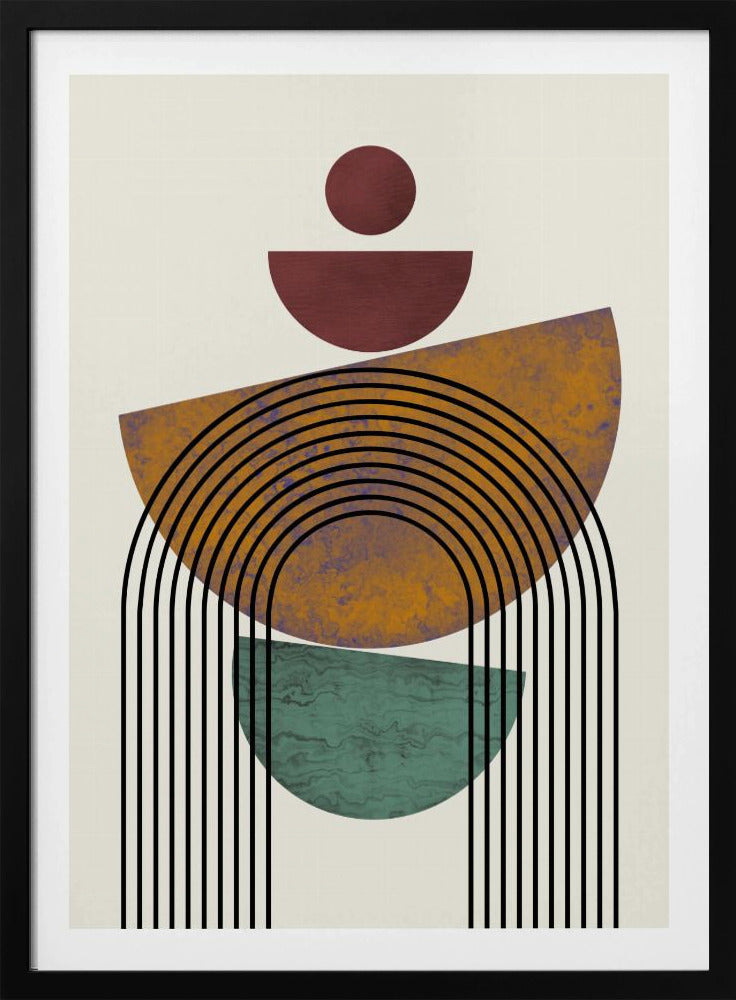 Strukturierte Komposition aus der Mitte des Jahrhunderts | Poster