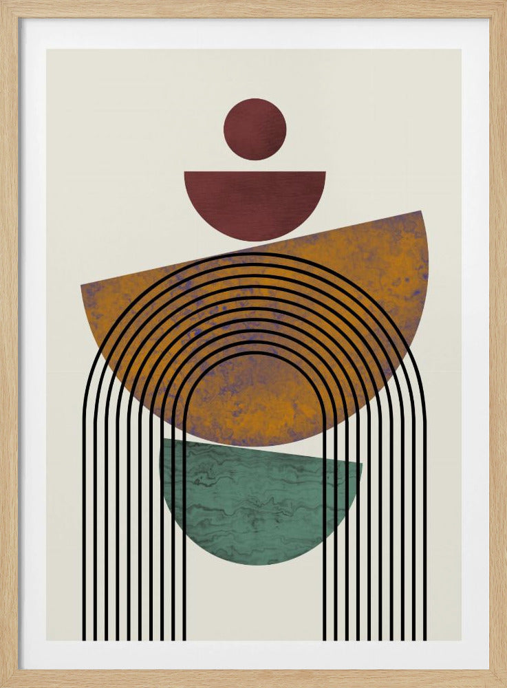 Strukturierte Komposition aus der Mitte des Jahrhunderts | Poster