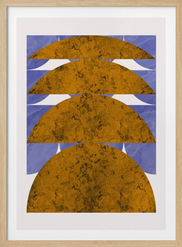 Golden Marble Sphere Design | Poster