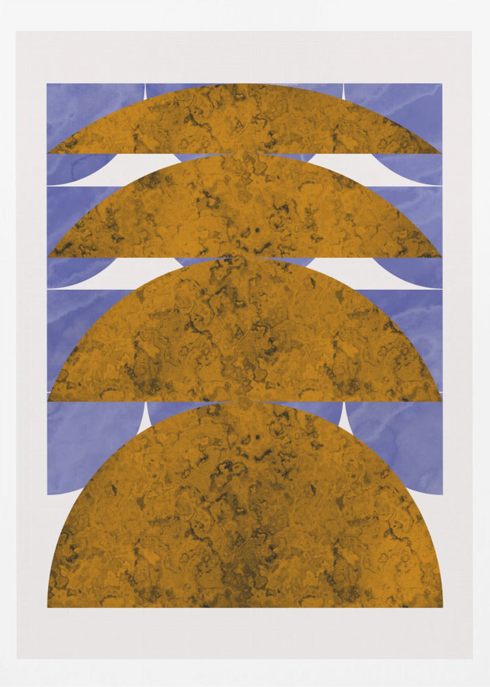Golden Marble Sphere Design | Poster