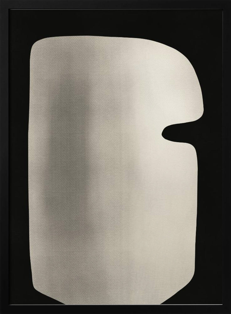 Abstrakt vit skulpturmask | Poster