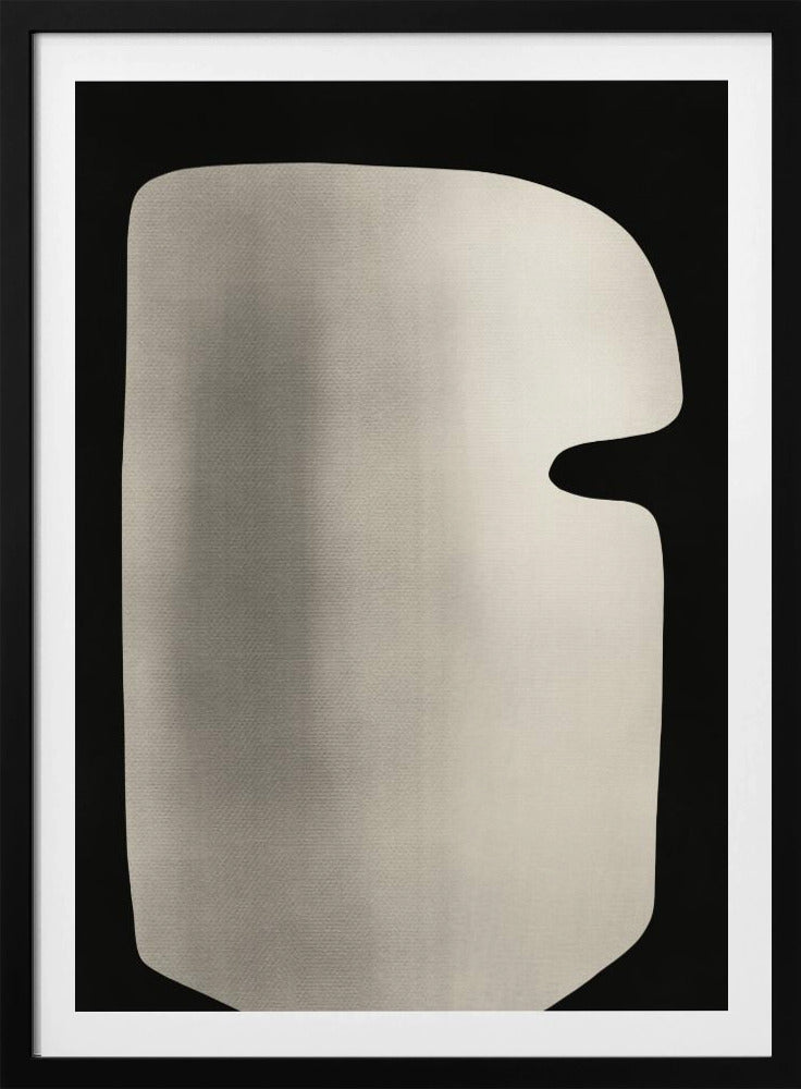 Abstrakt vit skulpturmask | Poster