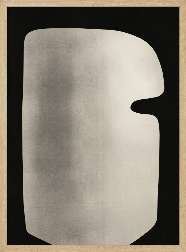 Abstrakt vit skulpturmask | Poster