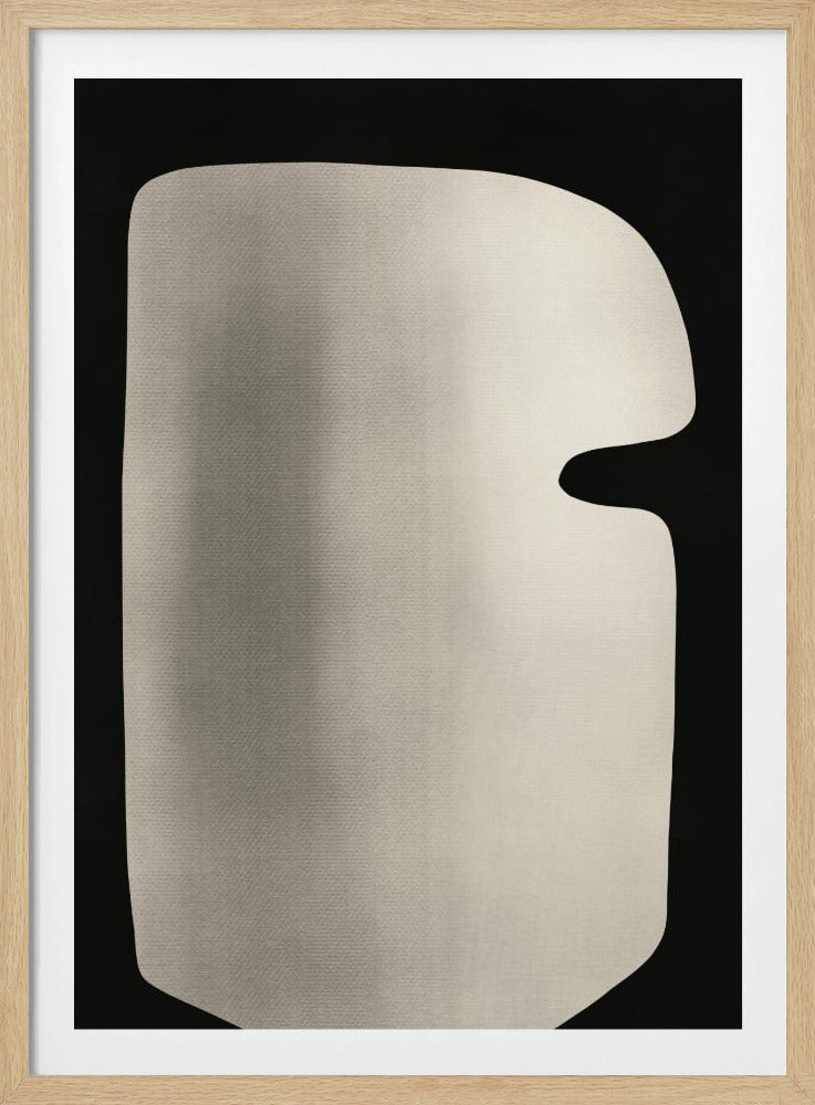 Abstrakt vit skulpturmask | Poster