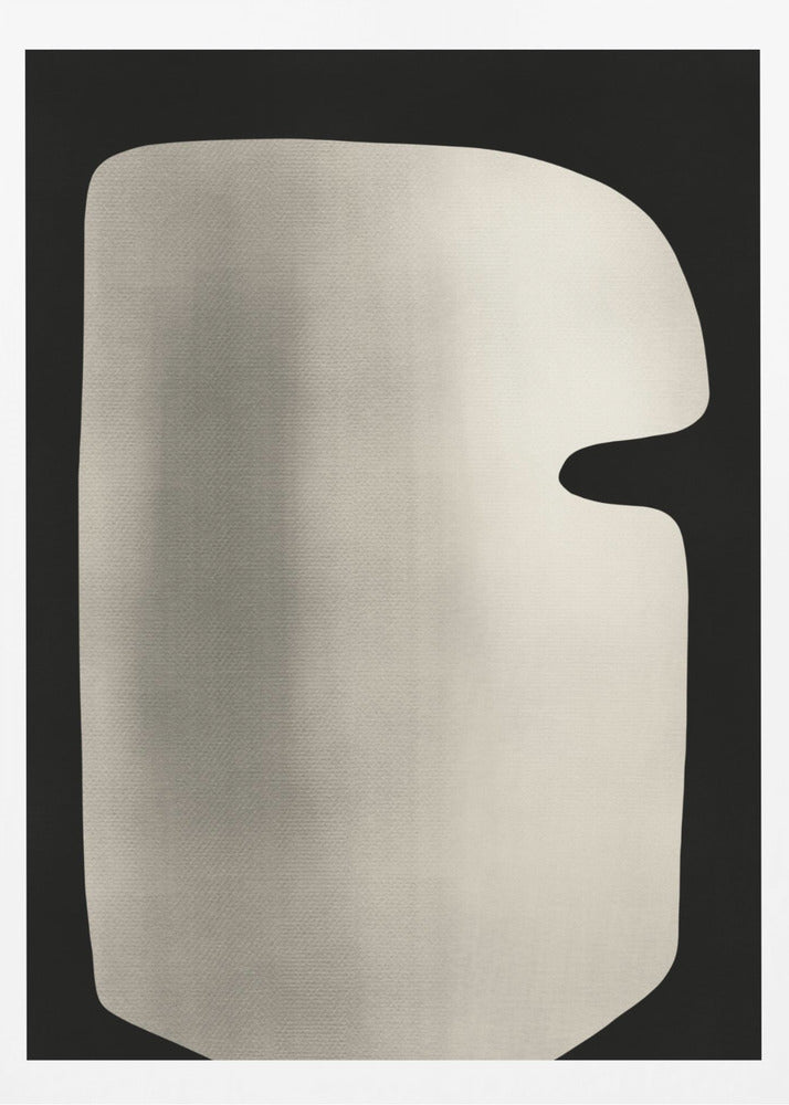 Abstrakt vit skulpturmask | Poster