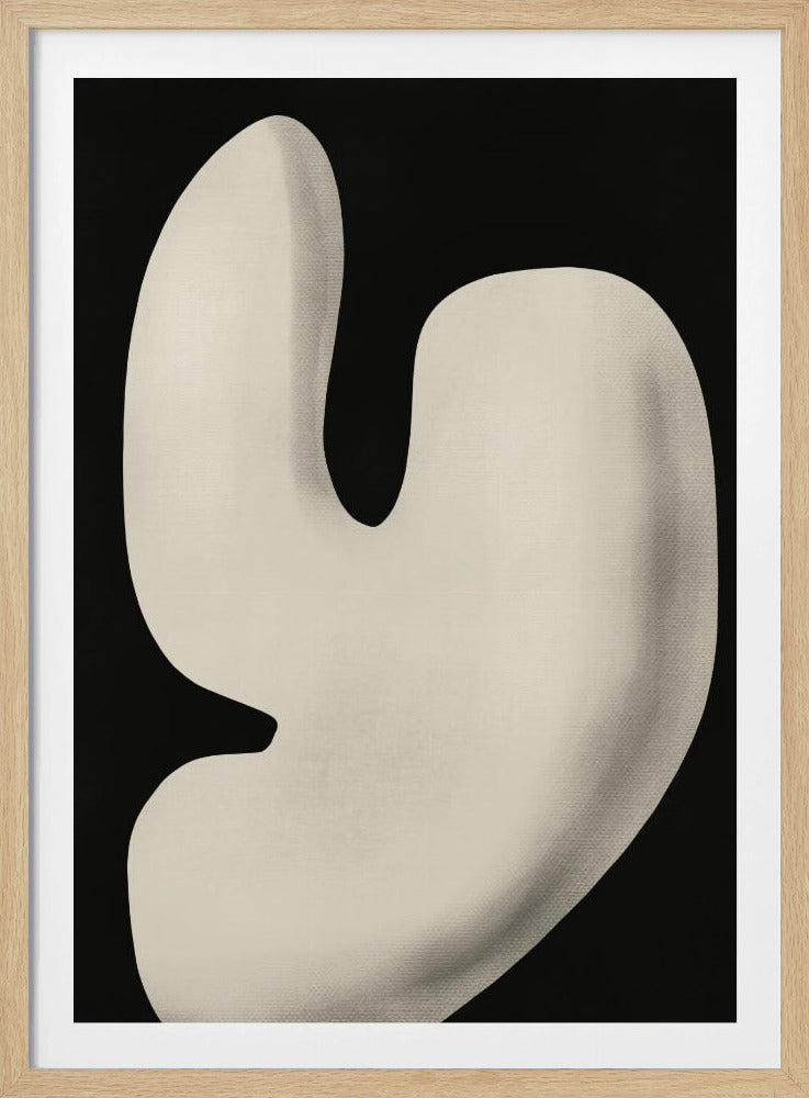 Abstrakt vit skulptur Y | Poster